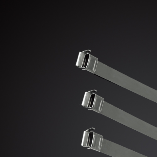 L-shaped white steel stainless steel zip ties